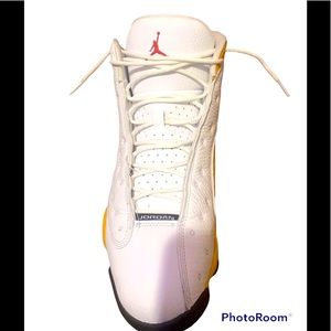 Retro 13s size 13 yellow and white